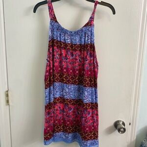 Lane Bryant Multicolor Boho Print Cami Tank - Purple, Blue, Maroon